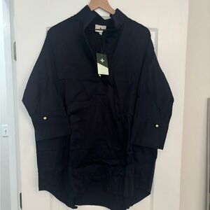 NWT ⭐️ TUCKERNUCK NAVY WILLOW BLOUSE 🛥️ SIZE XL